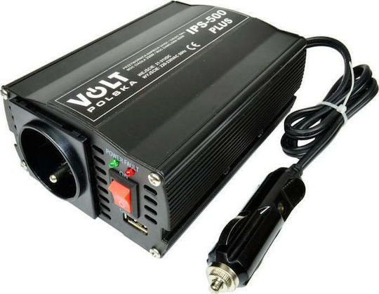 Volt Polska Inverter Αυτοκινήτου Τροποποιημένου Ημιτόνου 500W για 12V DC