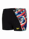 Speedo Glitch Code Digital Kids Swimwear Swim Shorts Training Black