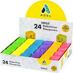 Adel Metallic Double Pencil Sharpener Emoji 7-12mm (Μiscellaneous Colours)