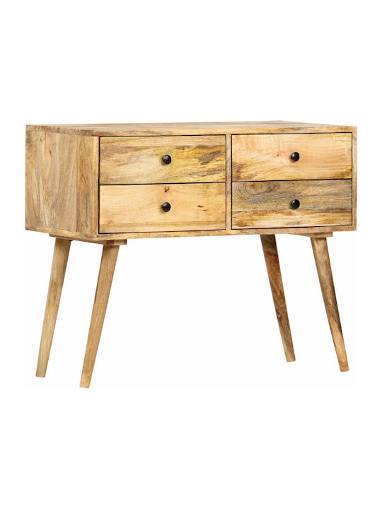 Chest of Drawers of Solid Wood with 4 Drawers 85x40x71cm