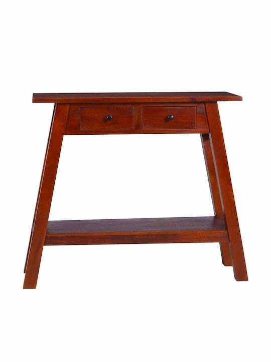 Solid Wood Console Table Classic Coffee L90xW30xH75cm