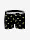 Money Flies Herren Boxershorts Schwarz mit Mustern 1Packung