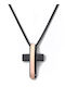 U.S. Polo Assn. Black Men's Cross from Gold Plated Steel with Chain