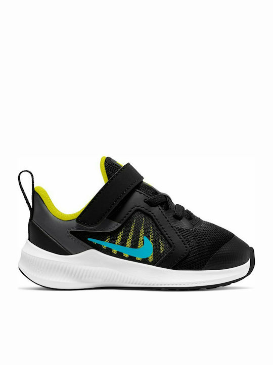 Downshifter Downshifter 10 Kids Sports Shoes Running with Hoop & Loop Closure Black / Chlorine Blue / High Voltage