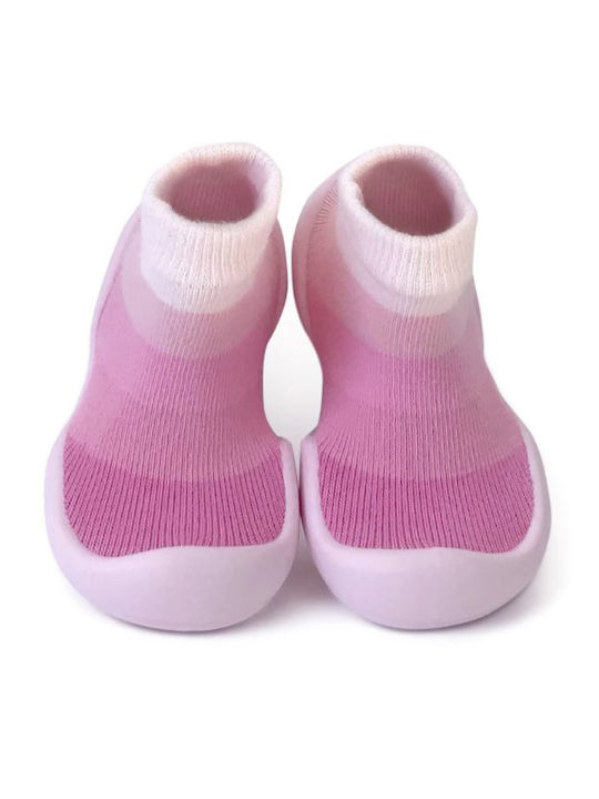 Dribble Ons Șosete Papuci Lungi pentru Copii Roz