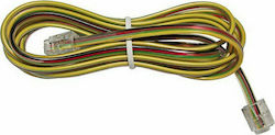 Adeleq Flat Τηλεφωνικό Καλώδιο RJ11 6P4C 1.5m (17-020152)