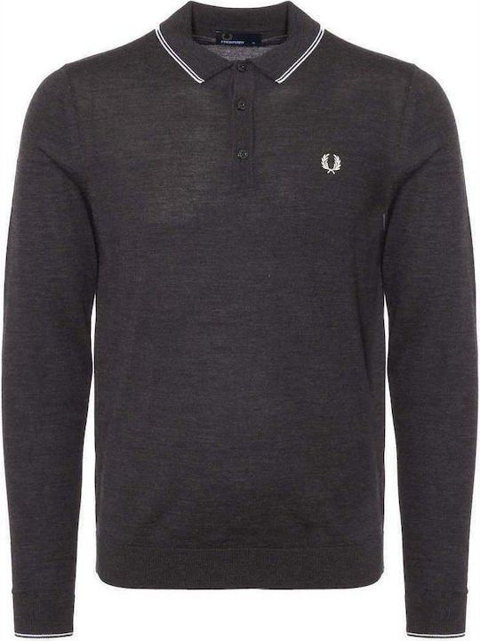 Fred Perry Polo Long Sleeve Blouse Gray