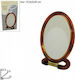 Oem MI-430-5 Double Sided Mirror Table Mirror Plastic Oval 15 x 10 cm Brown