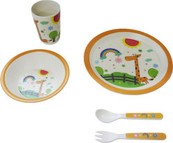 Fiko Baby & Kids Feeding Set from Bamboo 5 Pieces