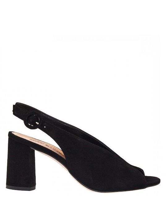 Wallstreet women's leather sandals 2439 - 19302 - 26 BLACK