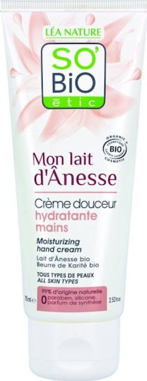 So'Bio Etic Mon Lait D' Anesse Feuchtigkeitsspendende Handcreme 75ml