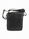 Leather Men's Shoulder / Crossbody Bag Black