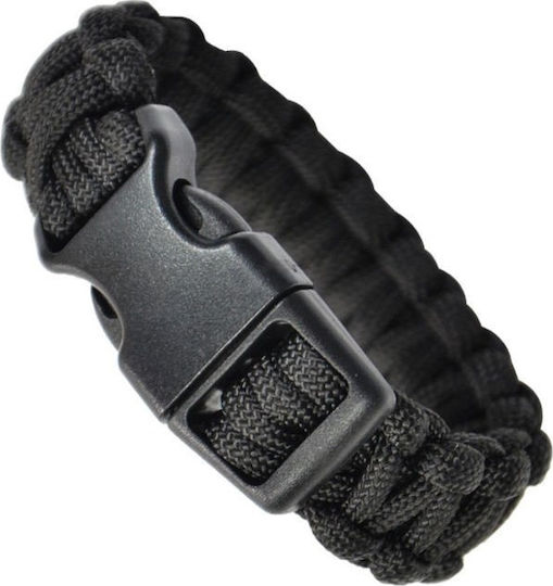 Mil-Tec Mil-Tec Paracord Armband 22mm Überlebensset mit Seil Schwarz