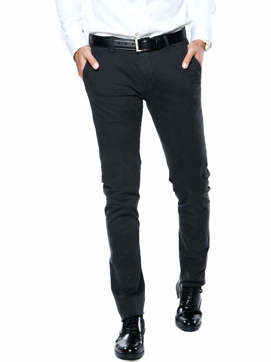 Brokers Jeans Ανδρικό Παντελόνι Chino σε Slim Εφαρμογή Μαύρο