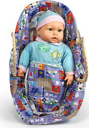 Avra Toys Baby-Puppen-Set Baby in einem Korb, d...