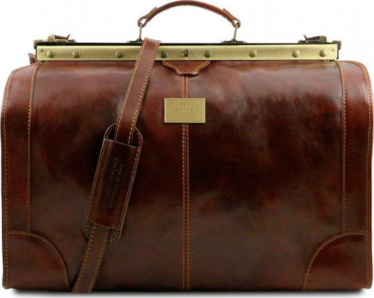Tuscany Leather Δερμάτινη Ιατρική Τσάντα Madrid σε Καφέ Χρώμα