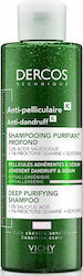 Vichy Dercos Anti-Dandruff Deep Purifying Shampoos gegen Schuppen für Alle Haartypen 1x250ml