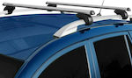 Menabo Brio 120cm. for Cars with Factory Bars (with Roof Rack Legs and Lock) Silver