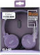 Gjby GJ-12 Wired On Ear Headphones Purple