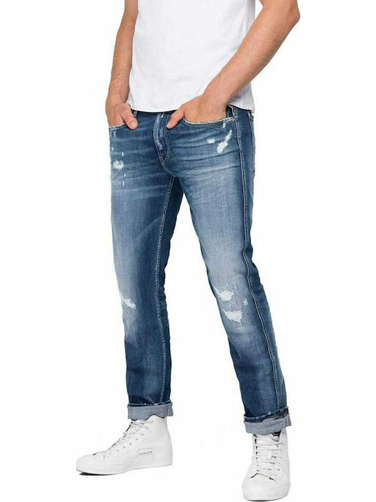 Replay Herren Jeanshose in Slim Fit Blau