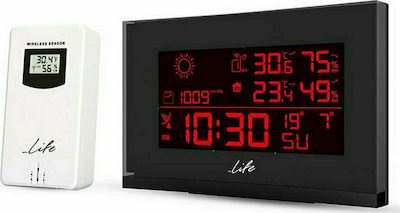 Life Tundra Curved 8C Wireless Digital Weather Station Tabletop Black