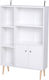 White Bookcase 80x23.5x118cm