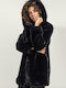 Urban Classics TB2375 Women's Long Fur Black