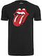 Merchcode Rolling Stones Tongue T-shirt σε Μαύρο χρώμα