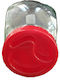 Uniglass Sweet Flint Βάζο Γενικής Χρήσης με Καπάκι Γυάλινο Κόκκινο 1730ml
