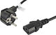 Lanberg IEC C13 - Schuko Cable 1.8m Μαύρο CA-C13C-11CC-0018-BK