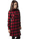 Midi Σεμιζιέ Φόρεμα Black/Red