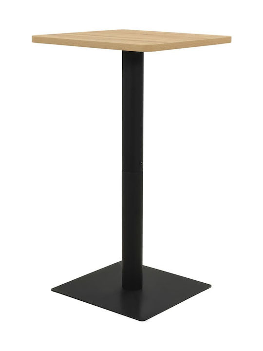 Tisch Bar aus Massivholz & Metall Oaks 60x60x107cm