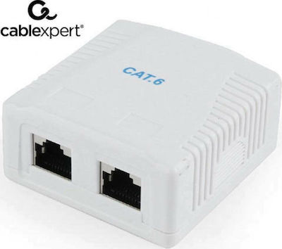 Cablexpert CAT6 UTP 2-Port sUrface Mount Box (NCAC-2F6-01)