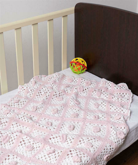 Silk Fashion Decke Wickeltücher für Kinderzimmer Gestrickt Rosa 75x100cm