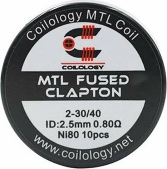 Coilology Mtl Fused Clapton Ni80 0.8 ohm 10τμχ