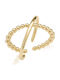 Jcou The Dots Γυναικείο Δαχτυλίδι από Ασήμι Επιχρυσωμένο