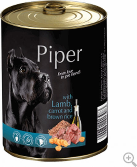 Dolina Noteci Piper Wet Food Dogs in Cans with Lamb, Carrot and Rice Grain-Free 400gr