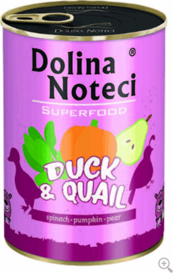 Dolina Noteci Superfood Υγρή Τροφή Σκύλων σε Κονσέρβα με Πάπια και Κρέας χωρίς Σιτηρά 400gr