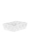 Kleine Wolke Storage Basket Plastic White 24x18.5x7cm 1pcs