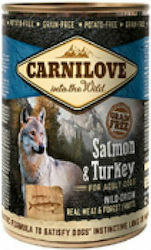 Carnilove Canned Grain Free Wet Dog Food with Turkey and Salmon 1 x 400gr