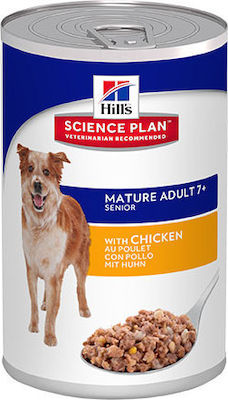 Hill's Science Plan Canine Mature 7+ Υγρή Τροφή Σκύλου με Κοτόπουλο σε Κονσέρβα 370γρ.