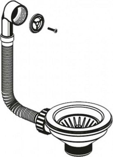 Pyramis Valve Sink with Overflow and Output 92mm