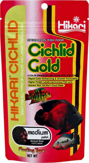 Hikari Gold Medium Pellet Τροφή για Ψάρια Κιχλίδες σε Στικς 250γρ.