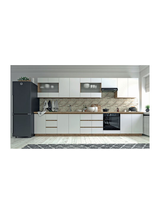Soft Eckschrank Wand White with Oak 60x60x72.8cm