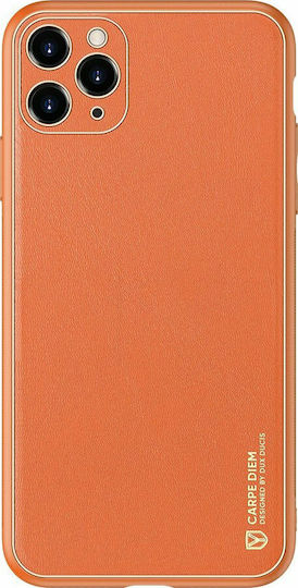 Dux Ducis Yolo Series Back Cover Synthetic Leather Orange (iPhone 12 / 12 Pro)