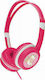 Gembird MHP-JR-PK Wired On Ear Kids' Headphones Pink MHP-JR-PK