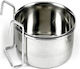 Happypet Metallisch Schalen Futter & Wasser für Hund & Katze 300ml in Silber Farbe