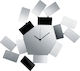 Alessi La Stanza Dello Scirocco Wall Clock Metallic Silver 46x33.5cm