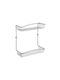 Tema Επιτοίχια Ραφιέρα Μπάνιου Inox με 2 Ράφια 30x15x35cm Ασημί