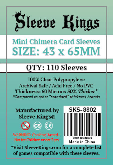 Sleeve Kings Card Sleeves Mini American Size 110τμχ Clear